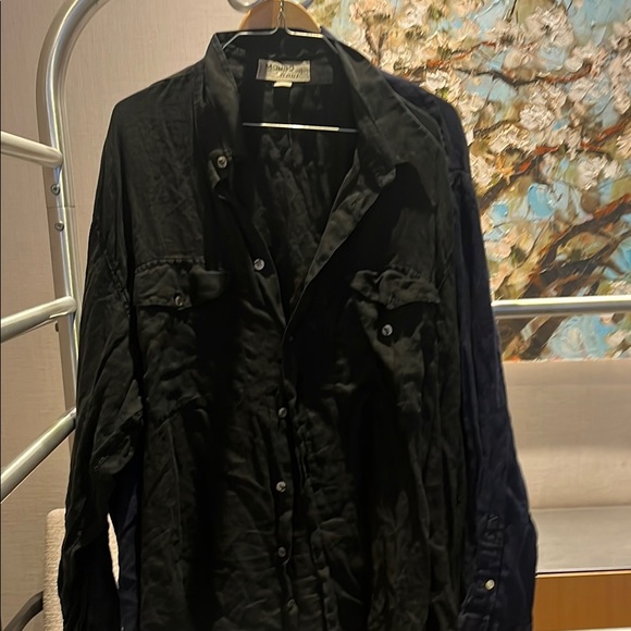 Men's Black Button-Up Jacket - Picture 1 of 4